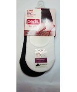 Peds For Girls Shoe Liner Sport Cut Medium Shoe Size 9-3.5 White Black 2... - £7.36 GBP