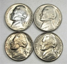 1960-1966 Jefferson Nickels Toning CH-GEM UNC (4 Coins) AF397 - £21.57 GBP