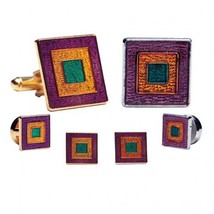 Mardi Gras Classic Cufflinks and Studs - $85.50