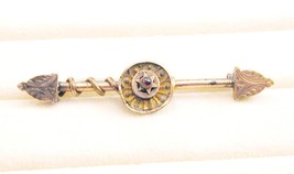 Etruscan Gold Filled Bohemian Garnet Pin - $29.99