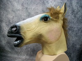 Lady Horse Costume Mask Pretty Painted Face Filly Mare Equestrian Equine Derby - £15.67 GBP