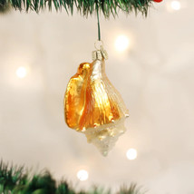 Old World Christmas Golden Seashell Glass Nautical Christmas Ornament 12178 - £11.03 GBP