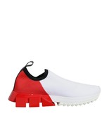 Dolce &amp; Gabbana White Red Low Top Sorrento Men Sneakers Shoes - £316.01 GBP