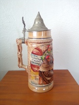 Vintage German Pottery Beer Stein Ein Frischer Trunk macht Ć Alte jung - £59.94 GBP