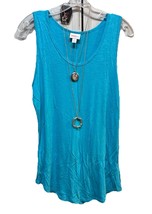 New LuLaRoe Large Solid Blue Regular Tank Top - Cool Comfortable Summer - $25.73