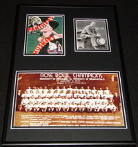 1937 Pitt Panthers Rose Bowl Framed 12x18 Repro Ticket &amp; Team Photo Set - £54.75 GBP