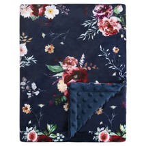 Baby Blanket For Girls Super Soft Double Layer Minky With Dotted Backing Dark Bl - £27.08 GBP