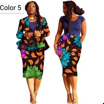 African Women printing Cotton Two-piece Dress Women Fashion Clothing 1-9 Designs - £74.76 GBP