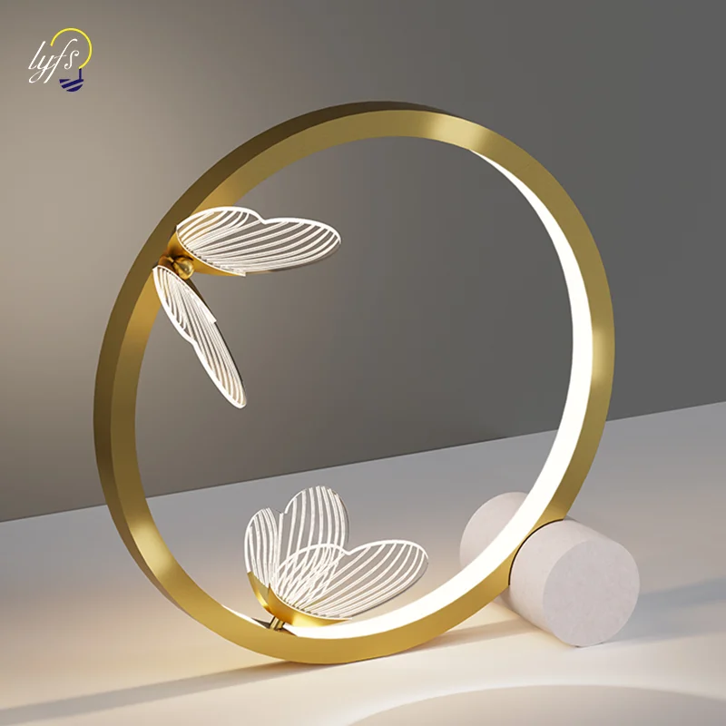 Nordic LED Butterfly Table Lamp Modern Luxurious Decorate Desk Lamps For... - $107.30