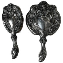 Antique 1904 Art Nouveau Victor Silver Silverplated Maiden Brush Mirror ... - $95.00