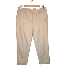 New Chicos Womens Size 1.5 So Slimming Serene Stretch Cropped Trouser Cuff Khaki - £26.79 GBP