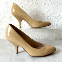 Vince Camuto Vickiy Beige Patent Leather Pumps Heels - Women&#39;s Size 6B - £16.86 GBP