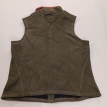 Moda International Women's Girls Brown Full Zip Fleece Vest Pockets Size Small image 2