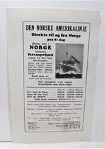1920’s Print Ad Norwegian America Line Den Norske Amerikalinje Ocean Liner Ship - £3.94 GBP