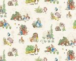 Cotton Peter Rabbit Friends Characters Cotton Fabric Print by the Yard D... - $14.95
