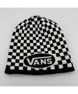 Vans Checkerboard Reversible Black White Beanie Hat Skate Style Unisex Knit - $27.34 CAD
