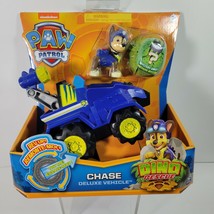 Chase Paw Patrol Dino Rescue Deluxe Rev Up Vehicle &amp; Mystery Figure Dinosaur - £17.36 GBP