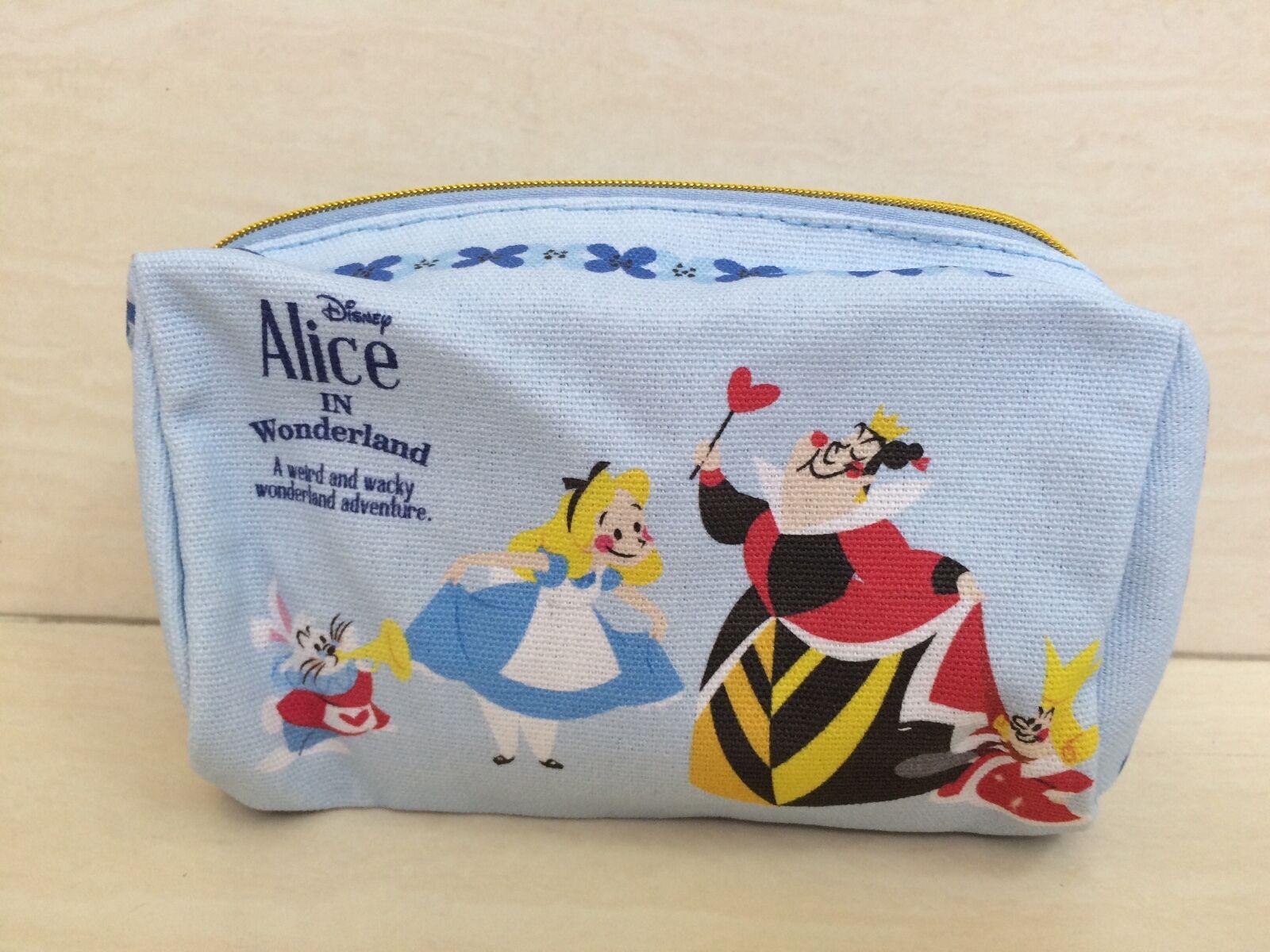 Disney Alice Cloth Clutch bag. From Alice in wonderland. Blue THEME. Rare NEW - $35.00