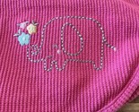 Parent&#39;s Choice Pink Elephant Thermal Baby Blanket Waffle Weave Flowers ... - $22.79