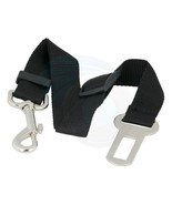 Adjustable Black Nylon Dog Pet Car Safety Seat Belt Harness Restraint - £6.63 GBP