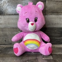 Care Bears Cheer Bear Plush Stuffed Animal Kellytoy 12&quot; Sitting 2016 Pink Toy - £6.41 GBP