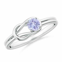 ANGARA Solitaire Tanzanite Infinity Knot Ring for Women in Silver Size 5.5 - £169.67 GBP