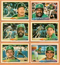 1988 Topps Big Baseball Oakland Athletics Team Lot 6 diff Don Baylor C Lansford  - £1.80 GBP