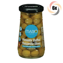 6x Jars Mario Pimiento Stuffed Manzanilla Olives | 5.75oz | Fast Shipping! - £25.66 GBP