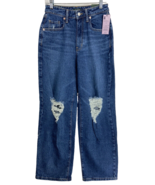 Womens Size 2/26 Wild Fable Baggy Destroyed Blue Denim Jeans Mom High-Wa... - $19.34 CAD