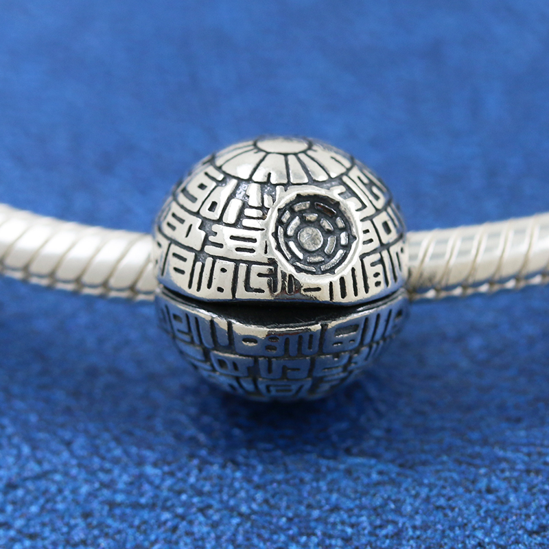 925 Sterling Silver Star Wars Star Wars Death Star Clip Charm Bead