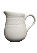 Gibson Designs IMPERIAL BRAID Creamer White Embossed Rope Dots Ceramic Dish 11oz - £9.49 GBP