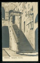 Vintage Photo Postcard RPPC Firenze Bargello Cortile Steps Florence Italy - £9.94 GBP