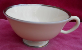 6 LENOX MONTCLAIR IVORY PLATINUM TEACUP COFFEE CUPS  PRESIDENTAL - £20.54 GBP