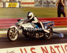 GRACE DESIGN Vintage Kawasaki Funny Bike 8x10 Color Drag Racing Photo Indy 1983 - £8.05 GBP