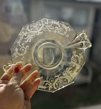 Fostoria Versailles Topaz Yellow #2375 8 1/2” Bow-Handled Lemon Plate G59 - €27,70 EUR
