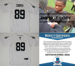 Amari Cooper autographed Oakland Raiders football jersey COA exact proof... - £207.97 GBP