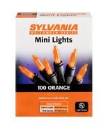 Sylvania Indoor/Outdoor Halloween Mini Lights, 100 Orange Bulbs, Black W... - £23.58 GBP