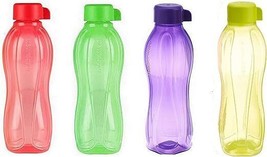 4 X Tupperware Eco Safe Water Bottle (1 Ltr. Each) Assorted Colors - £62.33 GBP