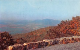 Skyline Drive Virginia View From Dickie Ridge Picnic Grounds Postcard 1963 Psmk - £6.83 GBP