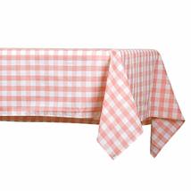 Live It Up! Party Supplies Pink and White Checkered Plaid Gingham Fabric Rectang - £15.56 GBP
