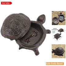Cast Iron Turtle Shape Spare Key Hider Outdoor Garden Decoration Safe Ho... - $28.66