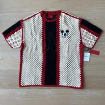 Forever 21 Disney Mickey Mouse Embroidered Crochet Shirt Men&#39;s Medium - $39.99