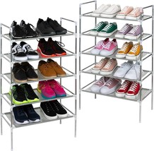 2 Pack Shoe Racks, 5 Tier Shoe Storage Rack for 20-24 Pairs of Shoes Org... - $21.77