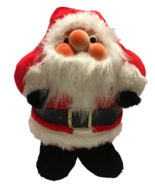 Vintage 1982 RENNOC Plush Santa Claus Chubby Rubber Face Stuffed 16” Chr... - £15.72 GBP