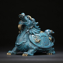 Pure Copper Auspicious Lucky Chinese Dragon Beast Statue  Decoration - £766.16 GBP