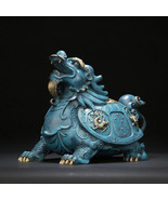 Pure Copper Auspicious Lucky Chinese Dragon Beast Statue  Decoration - £770.85 GBP