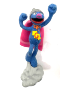 Vintage Applause Sesame Street Super Grover 3.5&quot; PVC Figure Cake Topper - $91.87 MXN