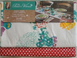 Pioneer Woman ~ Reversible 14&quot; x 72&quot; Cotton Blend Table Runner ~ Country Garden - £20.62 GBP