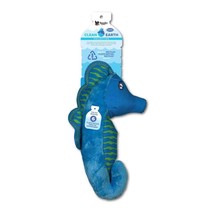 Spunky Pup Clean Earth Plush Seahorse Dog Toy, Small - £4.78 GBP