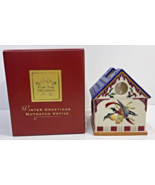 Lenox Winter Greetings Nuthatch Votive Ceramic Birdhouse Tea Light Holde... - £11.78 GBP